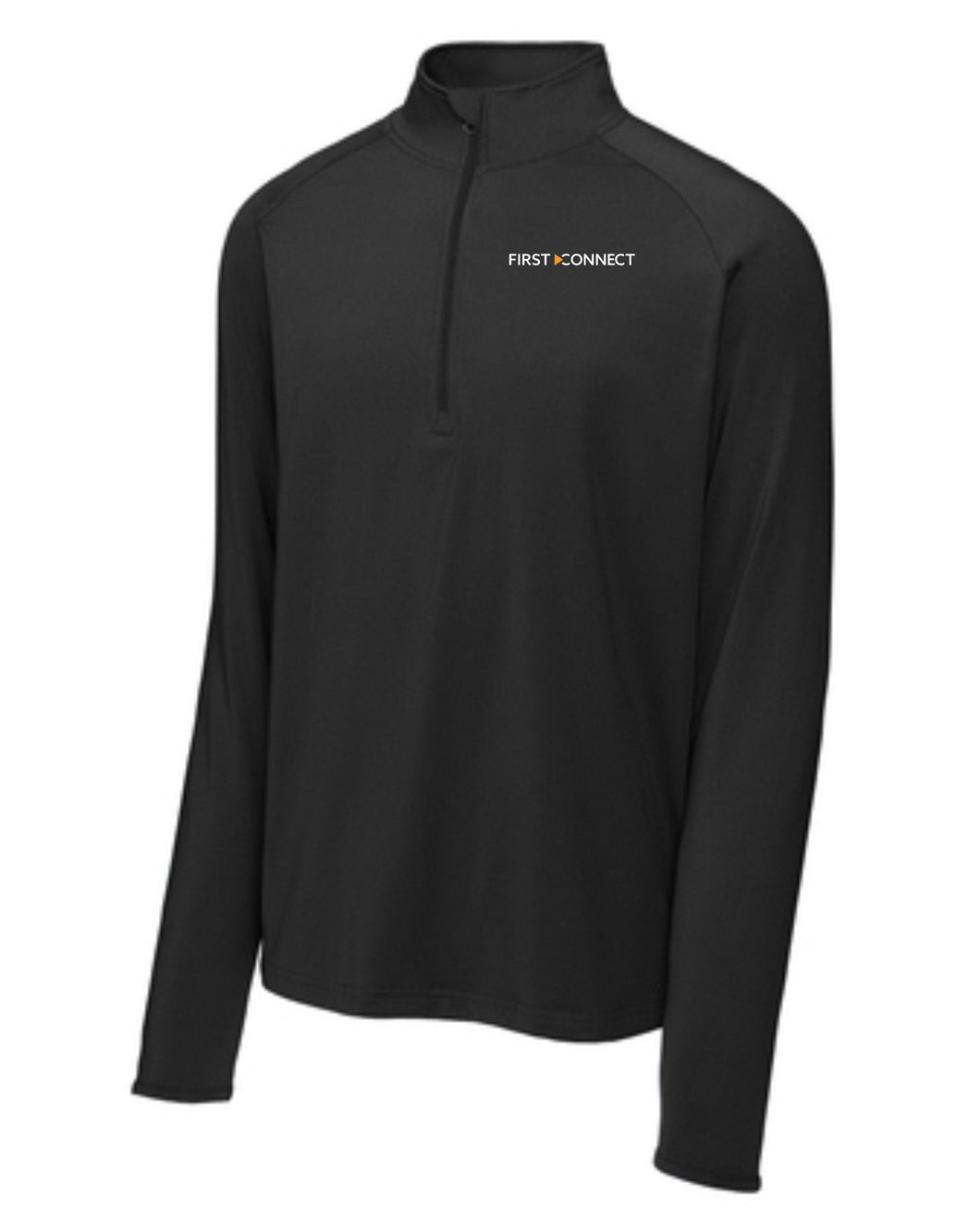 First Connect Men's Black 1/2-Zip Pullover