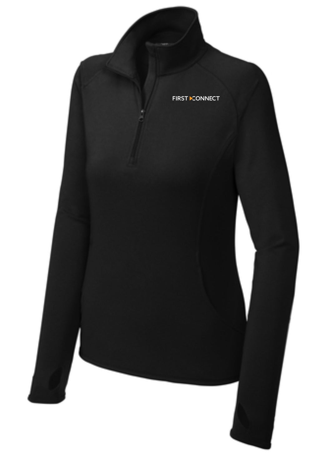 First Connect Women's Black 1/2-Zip Pullover